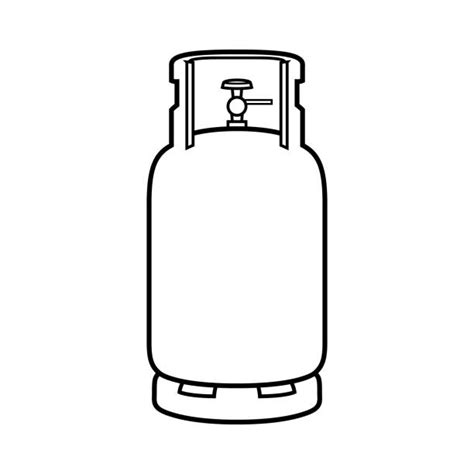cooking gas cylinder drawing